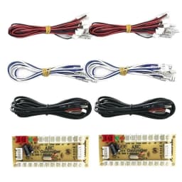 PC USB Zero Delay Encoder Circuit Board Kit Led Push Button Joystick 2.8mm 4.8mm 5Pin Cable For Raspberry Pi 4 Arcade DIY