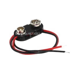 10PCS T type 9V Battery Snap Connector clip Lead Wires holder Line length 15CM