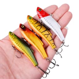 1 PCS 7 CM / 17.8g Winter Hard Sea Fishing Lure VIB 3D Bait Eyes The Swivel Diving Jig Wing Wobbler Pesca Crank Lures Swimbait