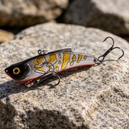 1 PCS 7 CM / 17.8g Winter Hard Sea Fishing Lure VIB 3D Bait Eyes The Swivel Diving Jig Wing Wobbler Pesca Crank Lures Swimbait