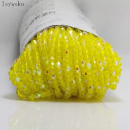 Isywaka Red Half AB 100pcs 4mm Bicone Austria Crystal Beads Charm Glass Beads Loose Spacer Bead for DIY Jewelry Making