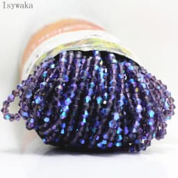 Isywaka Red Half AB 100pcs 4mm Bicone Austria Crystal Beads Charm Glass Beads Loose Spacer Bead for DIY Jewelry Making