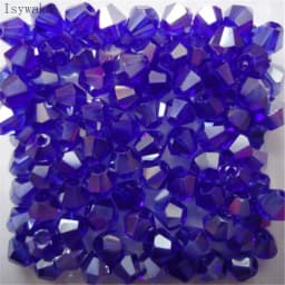 Isywaka Red Half AB 100pcs 4mm Bicone Austria Crystal Beads Charm Glass Beads Loose Spacer Bead for DIY Jewelry Making