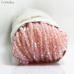 Isywaka Red Half AB 100pcs 4mm Bicone Austria Crystal Beads Charm Glass Beads Loose Spacer Bead for DIY Jewelry Making