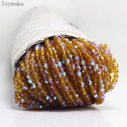 Isywaka Red Half AB 100pcs 4mm Bicone Austria Crystal Beads Charm Glass Beads Loose Spacer Bead for DIY Jewelry Making