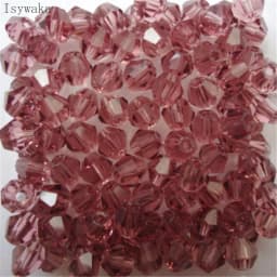 Isywaka Red Half AB 100pcs 4mm Bicone Austria Crystal Beads Charm Glass Beads Loose Spacer Bead for DIY Jewelry Making