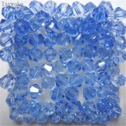 Isywaka Red Half AB 100pcs 4mm Bicone Austria Crystal Beads Charm Glass Beads Loose Spacer Bead for DIY Jewelry Making