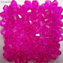 Isywaka Red Half AB 100pcs 4mm Bicone Austria Crystal Beads Charm Glass Beads Loose Spacer Bead for DIY Jewelry Making