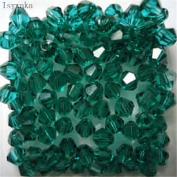 Isywaka Red Half AB 100pcs 4mm Bicone Austria Crystal Beads Charm Glass Beads Loose Spacer Bead for DIY Jewelry Making