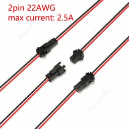 SM RGB LED Strip Connector 22 20AWG 2 3 4 5 6pin 5 10 50 100pair Male Female Wire JST Connector For 3528 5050 RGB RGBW LED Strip