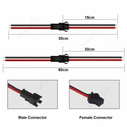 SM RGB LED Strip Connector 22 20AWG 2 3 4 5 6pin 5 10 50 100pair Male Female Wire JST Connector For 3528 5050 RGB RGBW LED Strip