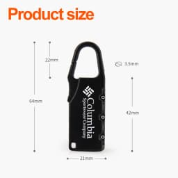 Alloy Combination Padlock for Luggage, Used on Zipper Bags, Backpacks, Handbags, Drawers, and Cabinets - Small Lock Pendant
