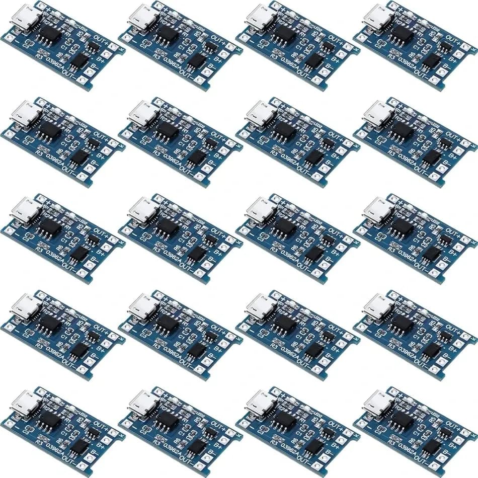 10pcs 5V 1A 18650 Lithium Battery Charging Board PLR TP4056 Lithium Charging Mini/Micro USB Type C Charge Module With Protect