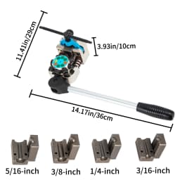 SucceBuy Brake Line Flaring Tool 45° Double Flares for 3/16" 1/4" 5/16" 3/8" Tube Size Suitable for Soft Metal of Copper Lines