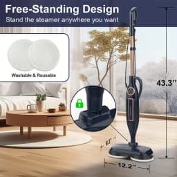 INSE VM6 Steam Mop Cleaner with Rotating Mop Pad 1300W Powerful Floor Steamer 10 in 1 Lightweight Spin Mop for Home Hardwood Laminate Tile