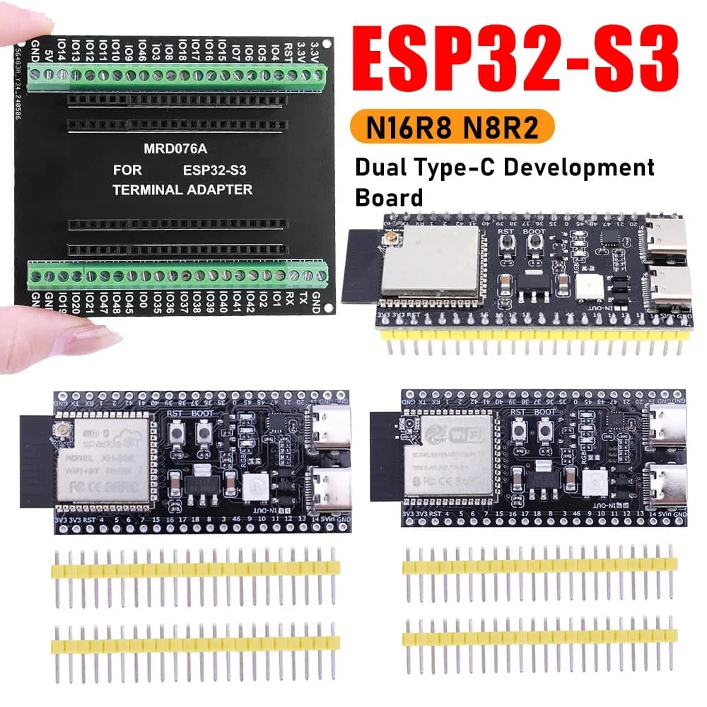 ESP32-S3 Dual Type-C Development Board ESP32 N16R8 N8R2 CORE Board WROOM-1-N16R8 2.4G Wifi Module for Arduino