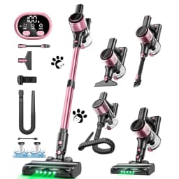 Cordless Vacuum Cleaner, 55Kpa/600W/45min 10 in 1 Powerful Stick Vacuum Cleaner for Home Pet Hair/Hard Floor/Carpet