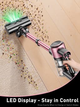 Cordless Vacuum Cleaner, 55Kpa/600W/45min 10 in 1 Powerful Stick Vacuum Cleaner for Home Pet Hair/Hard Floor/Carpet