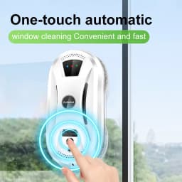 PuRuiKai AI Window Cleaning Robot Smart Automatic Cleaner Streak-Free for Windows/Tiles/Glass Doors Self-Cleaning Ultra Quiet
