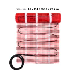 SucceBuy Floor Heating Mat 20 Sq. ft Electric Radiant In-Floor Heated Warm System Adhesive Back for Easy Installation on Floor