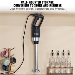 SucceBuy Commercial Immersion Blender 500 Watt Heavy Duty Hand Mixer Variable Speed Kitchen Stick Mixer with 304 Stainless Steel