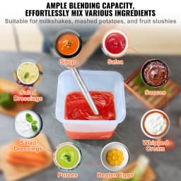 SucceBuy Commercial Immersion Blender 500 Watt Heavy Duty Hand Mixer Variable Speed Kitchen Stick Mixer with 304 Stainless Steel