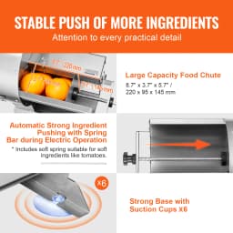 SucceBuy Electric Vegetable Slicer 0-12mm Thickness Adjustable Commercial Slicer Machine Stainless Steel Food Cutter Machine