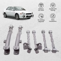 6-Piece Adjustable Lateral Traling Arm Link Kit for Subaru Impreza WRX Rear Suspension Adjustable for STi GDA 02-07 Rear Full Set New
