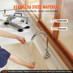 SucceBuy Tomato Slicer 3/16 inch Tomato Cutter Slicer Stainless Steel Heavy Duty Tomato Slicer Machine, Manual Tomato Slicer