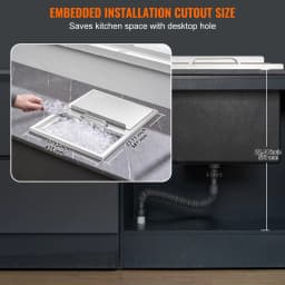 SucceBuy Drop in Ice Chest Stainless Steel Ice Cooler Commercial Ice Bin with Sliding Cover Outdoor Kitchen Ice Bar