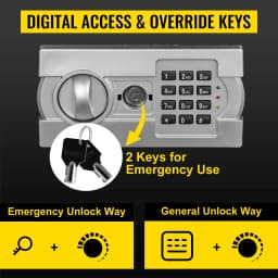 SucceBuy 33" Double Door Safe Deposit Box Secret Hidden Piggy Bank Steel Separate Storage Space Electronic Lock for Office Home