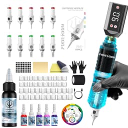 POSEIDON Tattoo Kit V6 Tattoo Needles Tattoo Pen Kit For Permanent Makeup Tattoo Machine Kit Hot Wireless Tattoo Power Supply