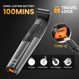 MAXGROOM Electric Body Hair Trimmer for Men Double-Sided Blade IPX6 Waterproof Body Hair Razor for Groin Pubic Body Hair Groomer
