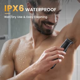 MAXGROOM Electric Body Hair Trimmer for Men Double-Sided Blade IPX6 Waterproof Body Hair Razor for Groin Pubic Body Hair Groomer