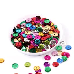 10g/Lot Multi Size 4mm/5mm/6mm/8mm Sequin PVC Round Cup Sequins Paillettes Sewing Wedding Crafts, Women Garments Accessories