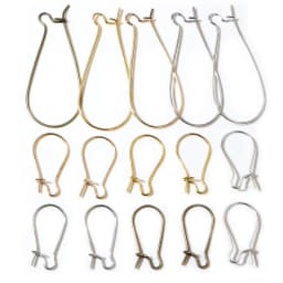 100pcs/Lot 9x18mm/11x24mm/16x38mm Silver Color /Rhodium/Gold Color Earring hooks Earring Ear Wires Findings DIY Jewelry Making