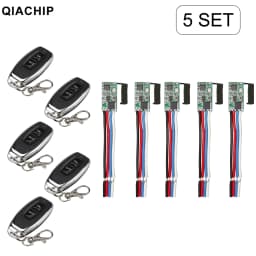 QIACHIP 433MHz Wireless Remote Control Switch Long Range Mini Receiver 3.6V 12V 24V and 433 MHz Transmitter LED Remote Control