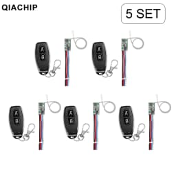 QIACHIP 433MHz Wireless Remote Control Switch Long Range Mini Receiver 3.6V 12V 24V and 433 MHz Transmitter LED Remote Control
