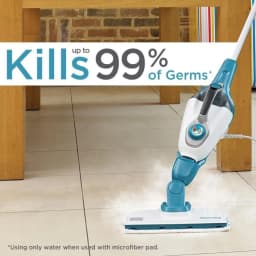 7in1 Steam Mop with SteamGlove Handheld Steamer for Home Cleaning Black and Silver Advanced Steam Technology for Deep Sanitizat