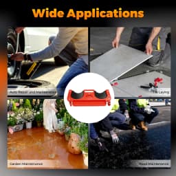 Rolling Knee Pad with Tool Tray, Sponge Cushioned Movable Knee Dolly with 5 Swivel Wheels for Gardening Tile Laying