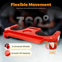 Rolling Knee Pad with Tool Tray, Sponge Cushioned Movable Knee Dolly with 5 Swivel Wheels for Gardening Tile Laying