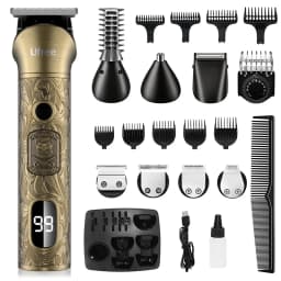 Ufree Beard Trimmer for Men, Electric Razor Shaver, Cordless Hair Clipper Shaving Kit for Mustache Body Nose Ear Hair Facial, Ad