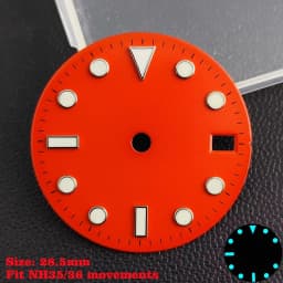 28.5mm Aseptic Dial Suitable for NH34/NH35/NH36 Movement Blue-Green Luminous Dial Replacement Part Watch Watches Dial