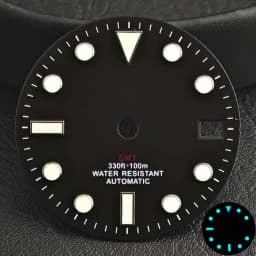 28.5mm Aseptic Dial Suitable for NH34/NH35/NH36 Movement Blue-Green Luminous Dial Replacement Part Watch Watches Dial