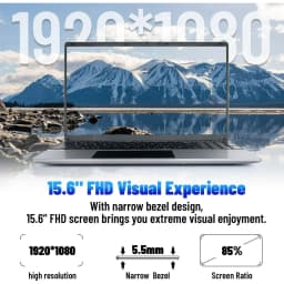 URAO LT1505 15.6 Inch Laptop 16GB DDR4 512GB SSD Intel N5095 IPS Display 1080P Windows11 38000mAh Battery Business Home Laptop