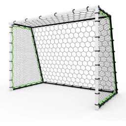 Heavy Duty Portable Soccer Goal for Backyard Beach, Metal Frame Mesh Collapsible Soccer Rebounder Net Football Trainer w/ Bag