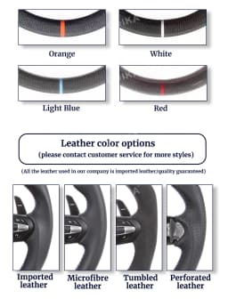 Interior M Series Leather Steering Wheel For BMW M3 M5 F20 F22 F23 F30 F33 F34 X1 F48 X5 F15 X3 F25 F80 E90 E70 E84 With Paddles