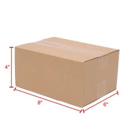 100PCS Corrugated Paper Boxes 4x4x4"，6x4x4"，6x4x2"，6x6x6"，8x6x4" Mailing, Packing, Moving & Storage for Business/Home