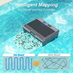 Upgraded Solar Pool Cleaner Powered Robotic Pool Vacuum Surface Cleaner with Remote Control Dual Charging Option of Pool Skimmer