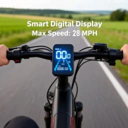 750W Adult Electric Bike, 48V10.4AH Electric Mountain Bike, 7-speed Variable Speed E Bike, 28MPH All-terrain Electric Bike